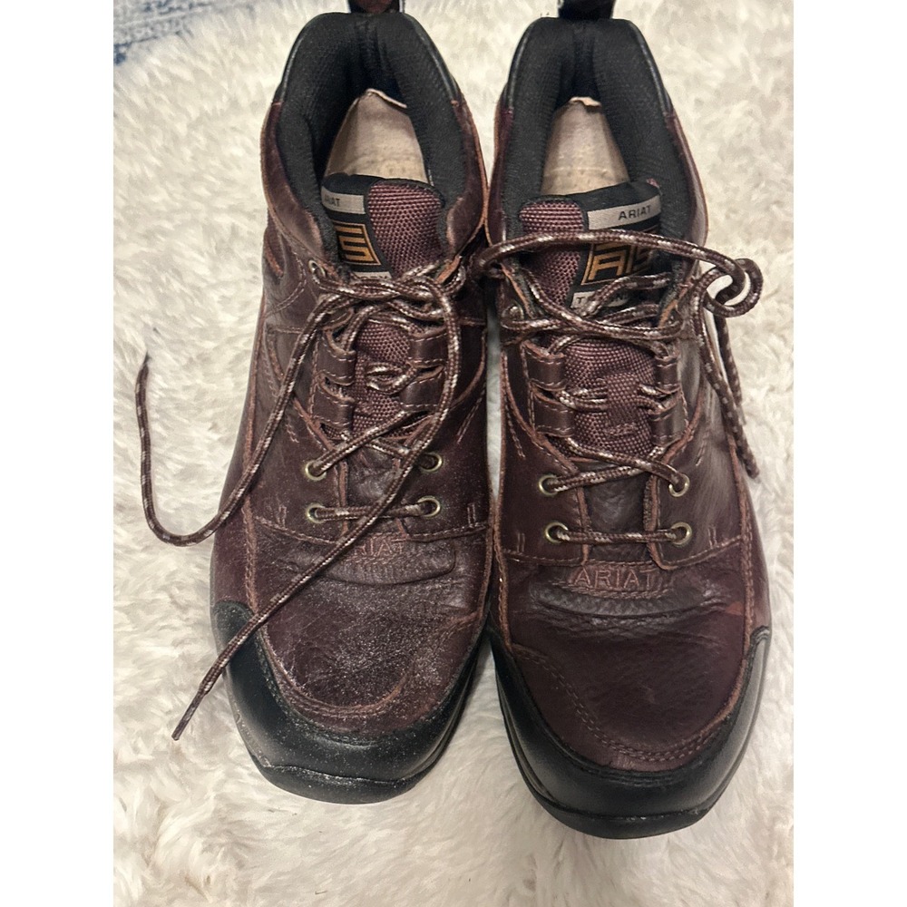 Ariat‎ Ankle Boots Womens Lace Up Hiking Outdoor Maroon Leather Casual Shoes
